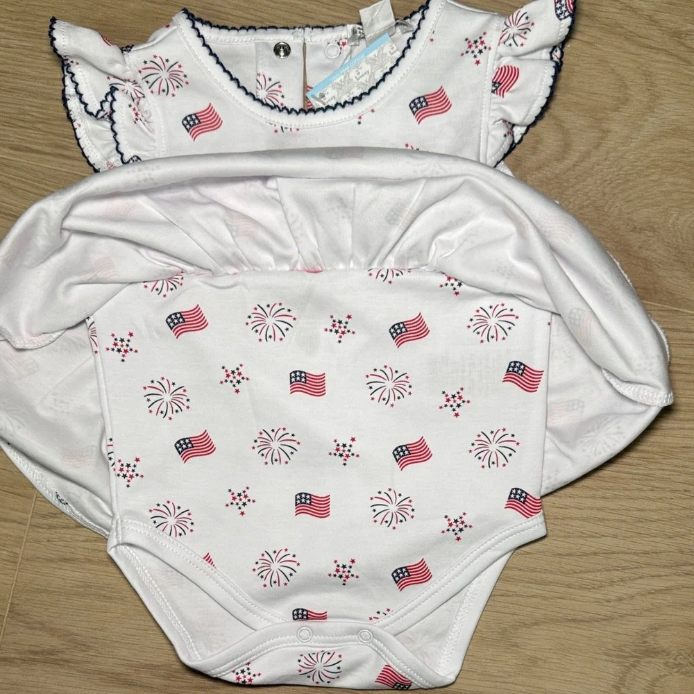 NEW WITH TAGS WITH HEADBAND! USA kissy kissy Baby bodysuit dress